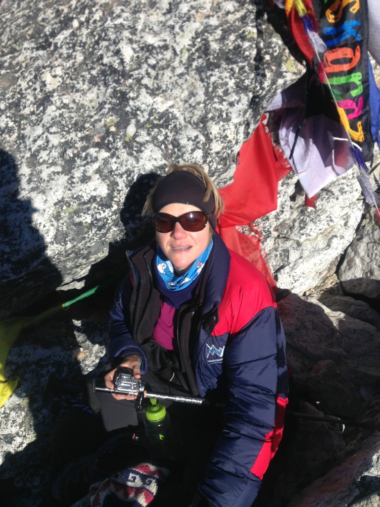 Karin on top of Kala Patthar 5550m.15/5/2013