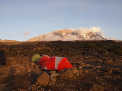 Tent below Kilimanjaro