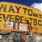 Photo of a sign showing way to Mount Everest Base Camp